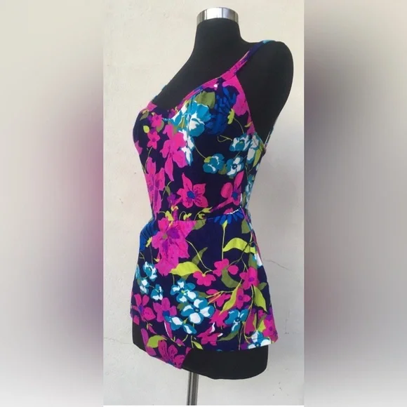Vintage 1950s Chapter House Floral Pinup Bathing Suit VTG 10 (32) - Picture 4 of 11